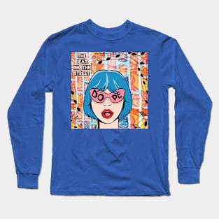 Dope Pop Art Girl - The Beat On The Street - Pop Art Ave Long Sleeve T-Shirt